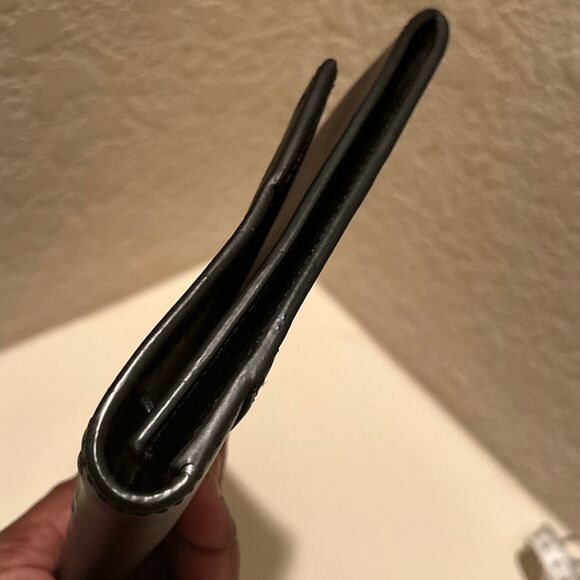 Kate Spade Perforated Leather Envelope Clutch Black Laser Cut Small Bag Preppy - Picture 14 of 14